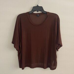 Express Women's Mesh Crew Neck Boxy Tee, Size XL